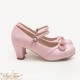 Sentaro Bobo Round Toe Hollow Bow Mid and Low Heel Shoes(8 Colours/Full Payment Without Shipping)